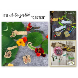 Stickdatei - ITH Anhänger Garten